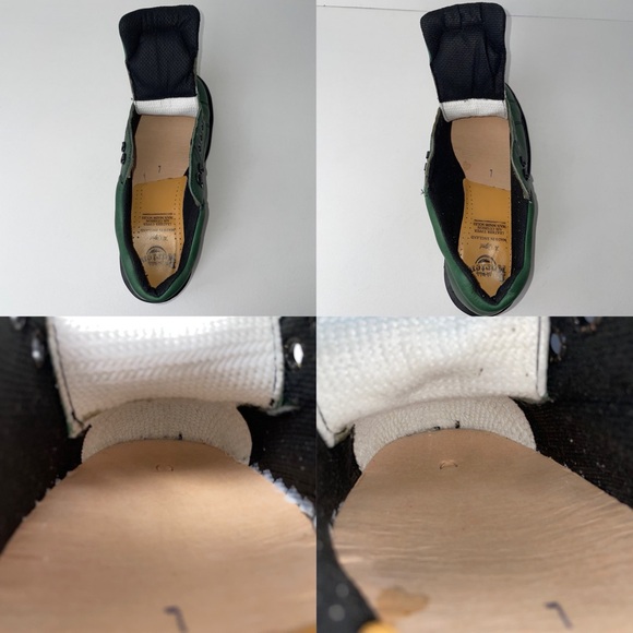 Vintage Dr. Martens England Green Greasy Platform Oxfords UK 7 - Picture 14 of 15